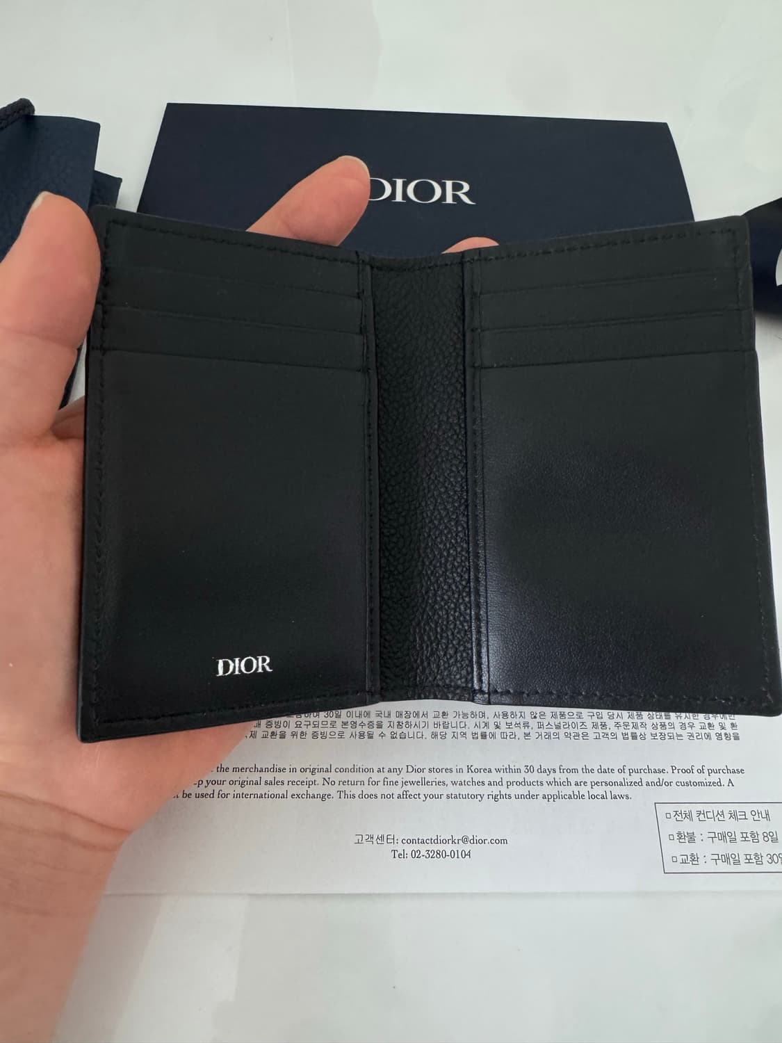 디올 신형 그래비티 오거나이저 카드지갑 블랙 상품이미지5