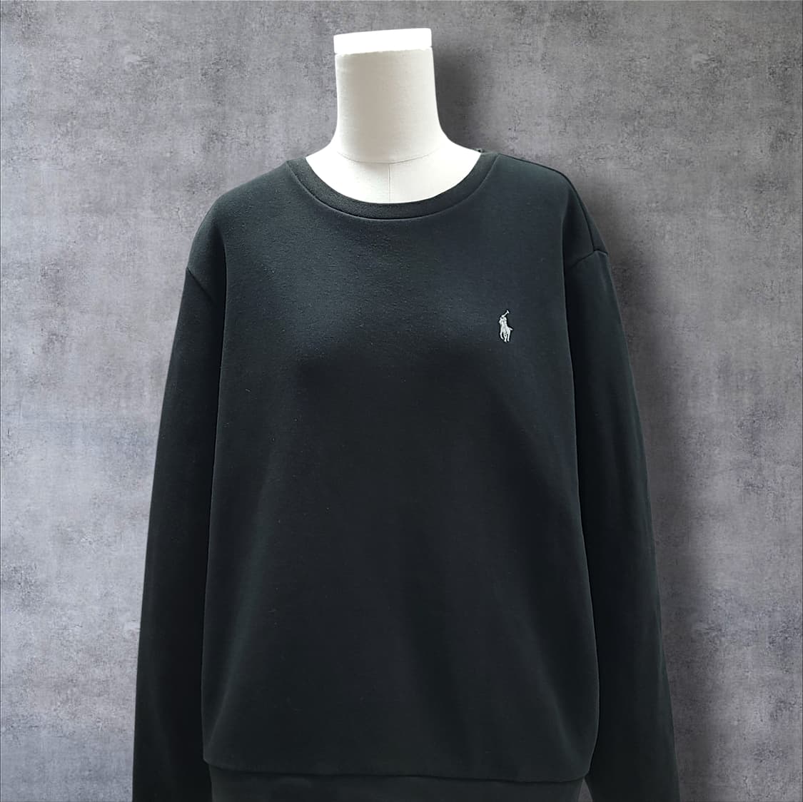 [L] 폴로 랄프로렌 블랙 크루넥 스웨트 기모 맨투맨 상품이미지3