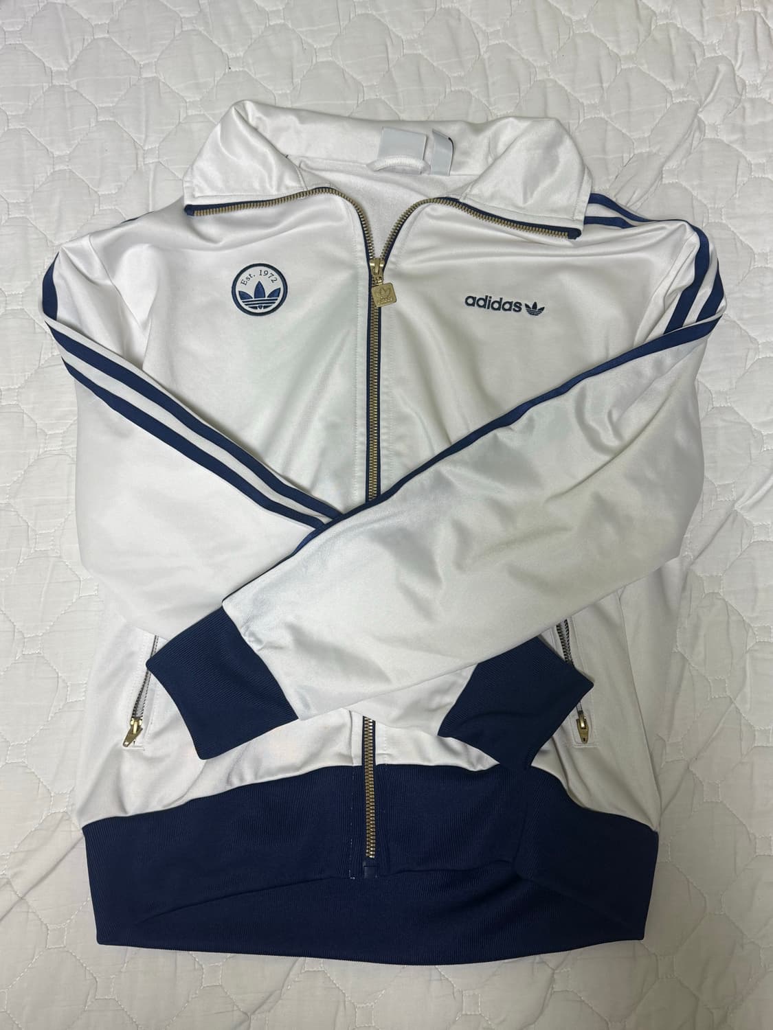 (W)아디다스 파이어버드 배지 트랙 탑 클라우드 화이트 상품이미지2