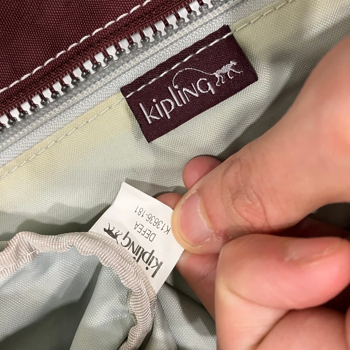 92 키플링 크로스백 토트백 버건디 상품이미지3