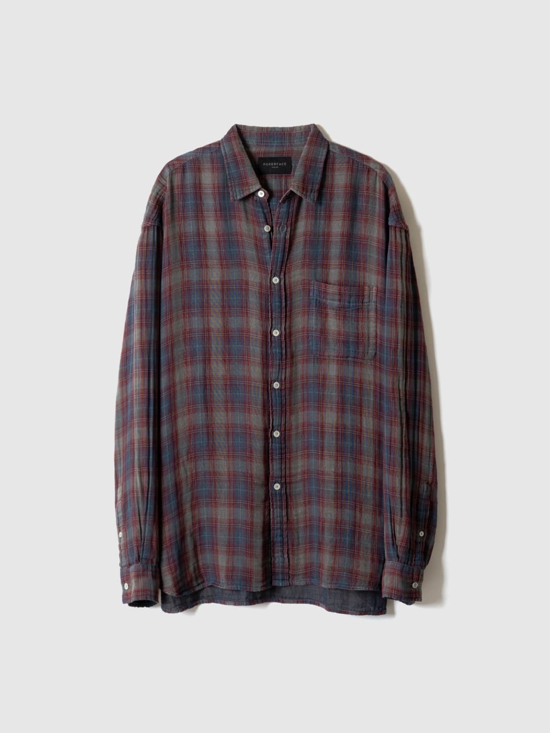 포커페이스 체크 셔츠 상품이미지1