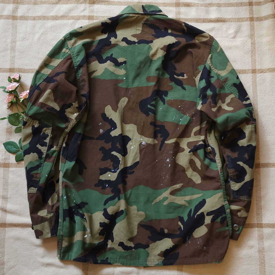 90s 미군 카모 셔츠자켓 BDU 미디움 레귤러 커스텀 상품이미지2
