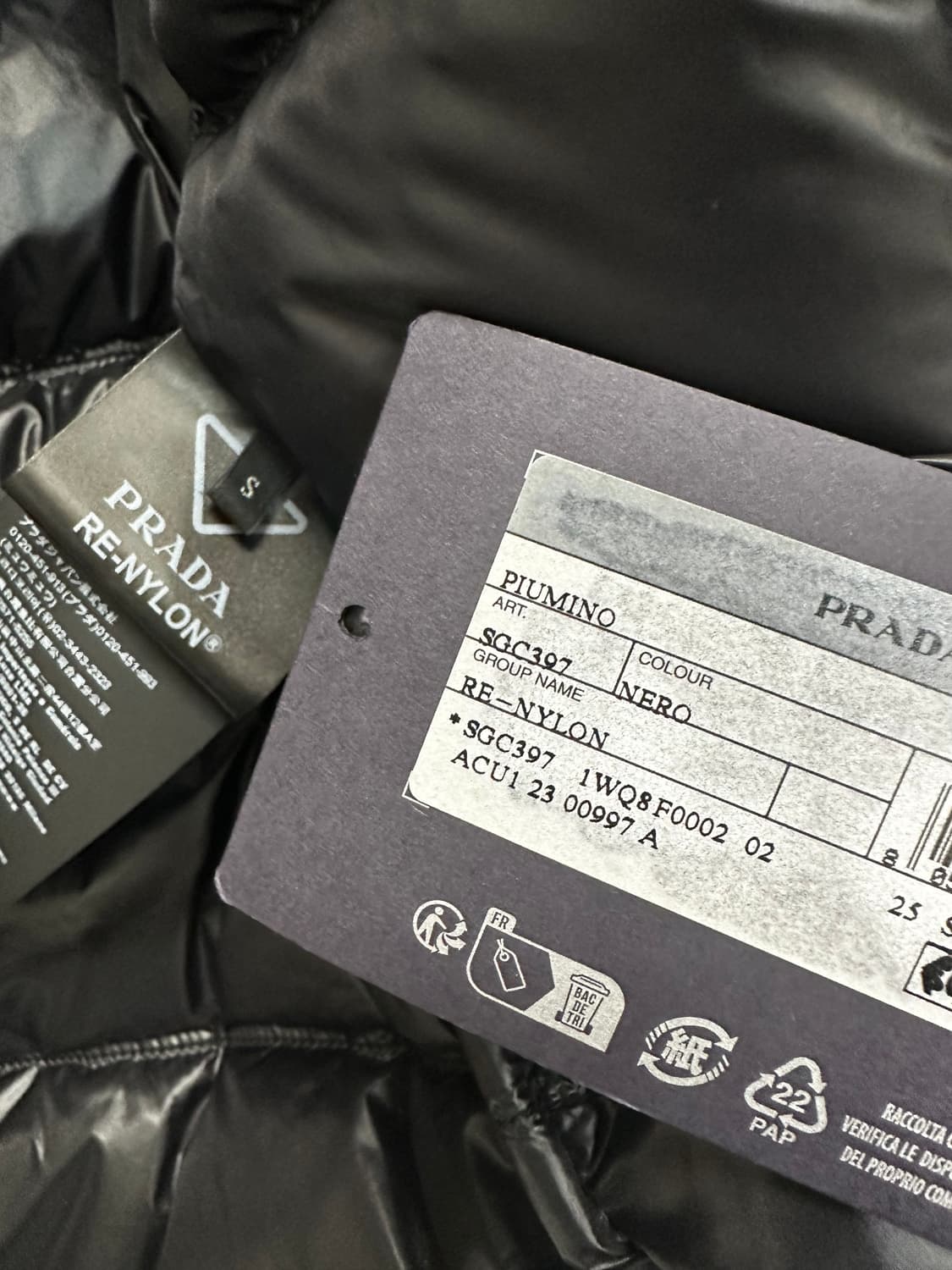 프라다 리나일론 크롭 패딩 자켓 ( 95~100 ) 상품이미지7