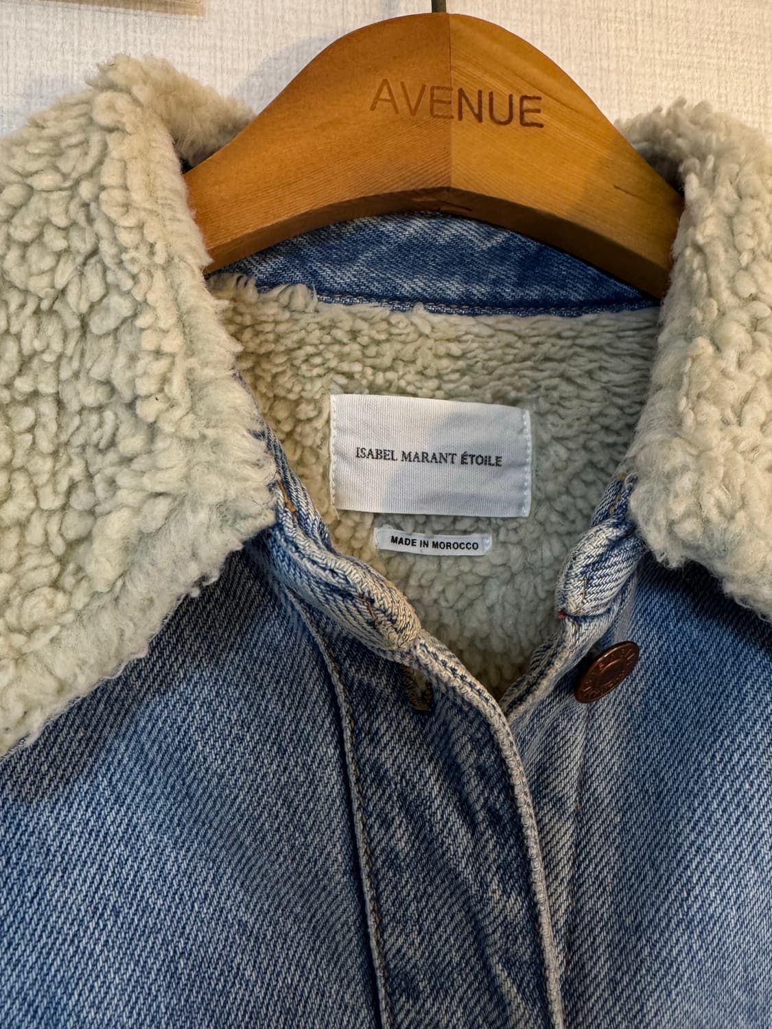 [36]이자벨마랑 에뚜왈 데님 양털 자켓 상품이미지4