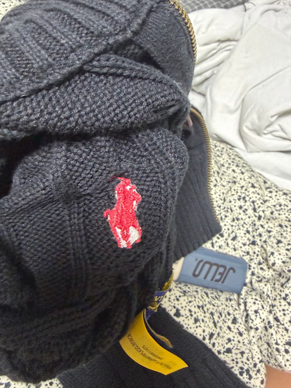 폴로 랄프로렌 코튼 니트 하프집업 M 상품이미지8