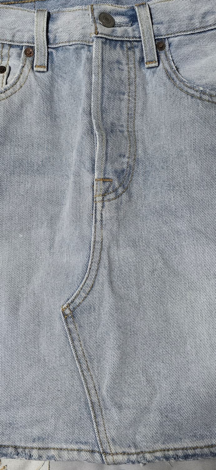 리바이스 데님 스커트 W25 연청 상품이미지5