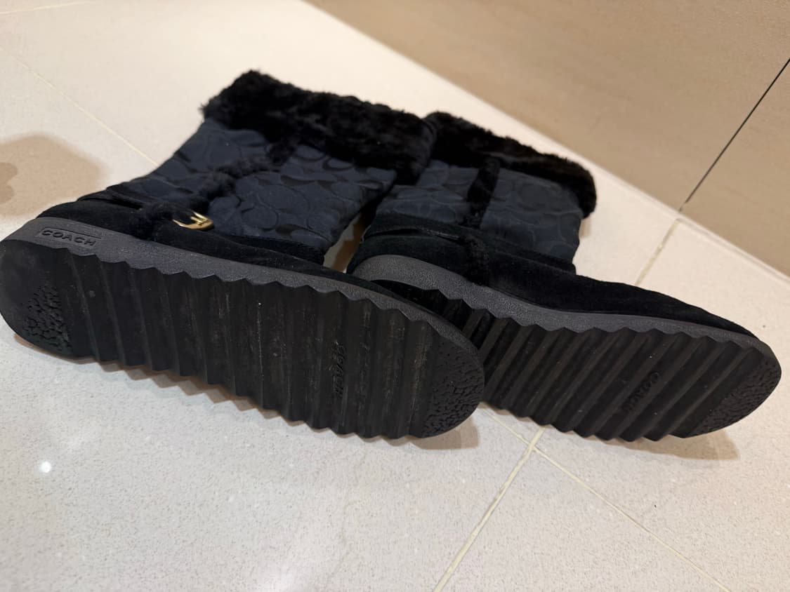 코치 블랙 겨울 부츠 240 롱부츠 어그부츠 여자부츠 구두 단화 플랫 상품이미지5
