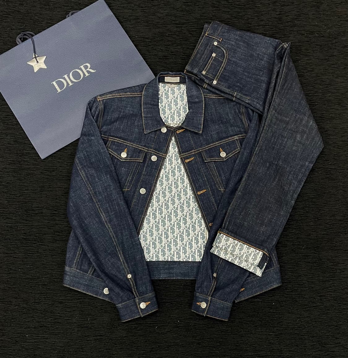 [당일배송][46,28] 디올 오블리크 청자켓/바지 셑 상품이미지1