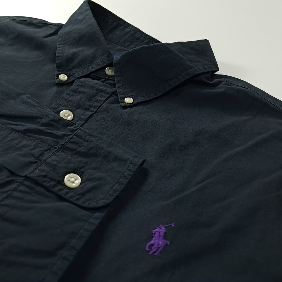 CK443 2XL 폴로 90s 퍼플포니 블랙 셔츠 남방 상품이미지4