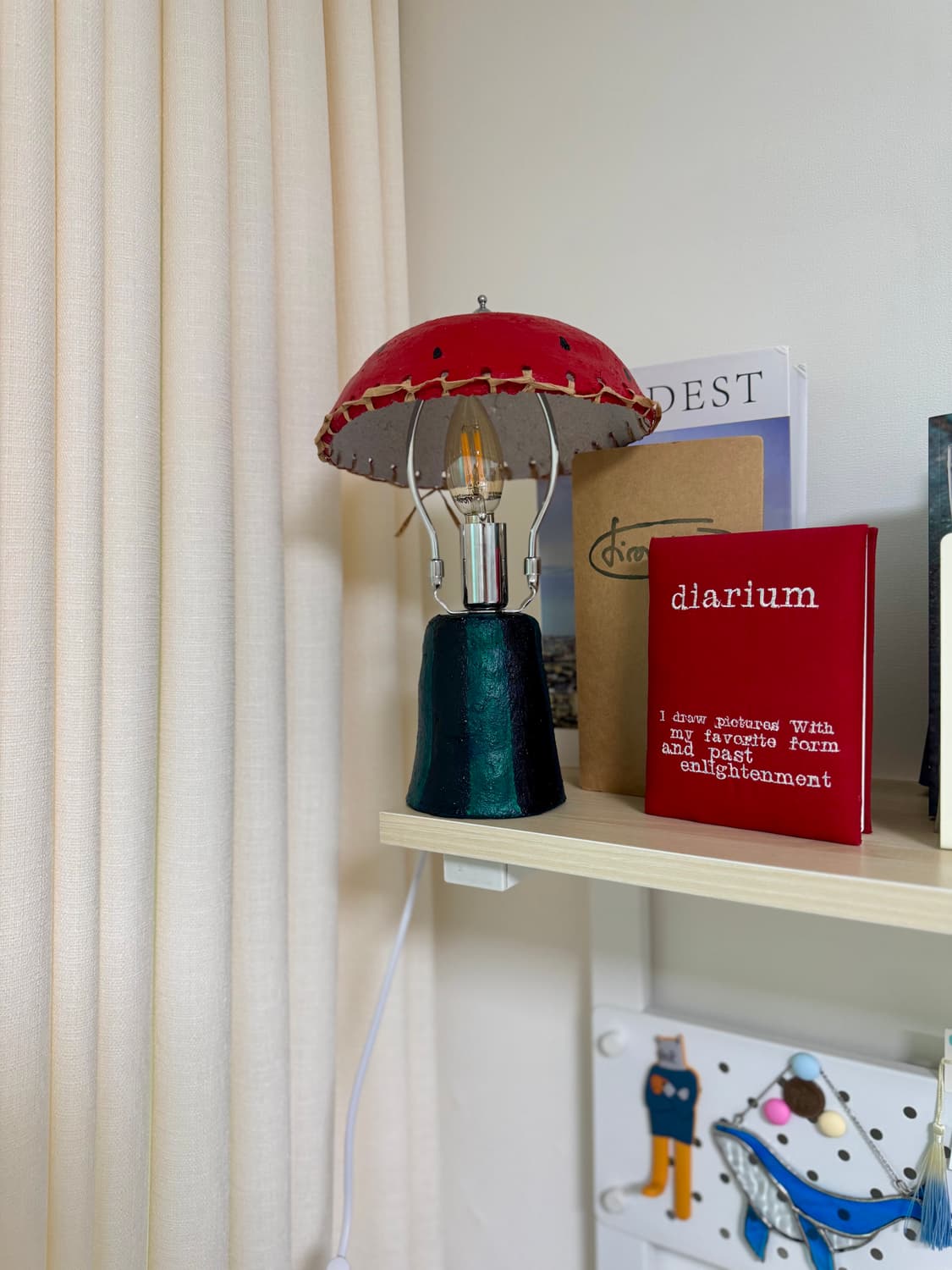 키치하고 사랑스러운 페이퍼마쉐 수박 조명🍉❤️ 상품이미지2