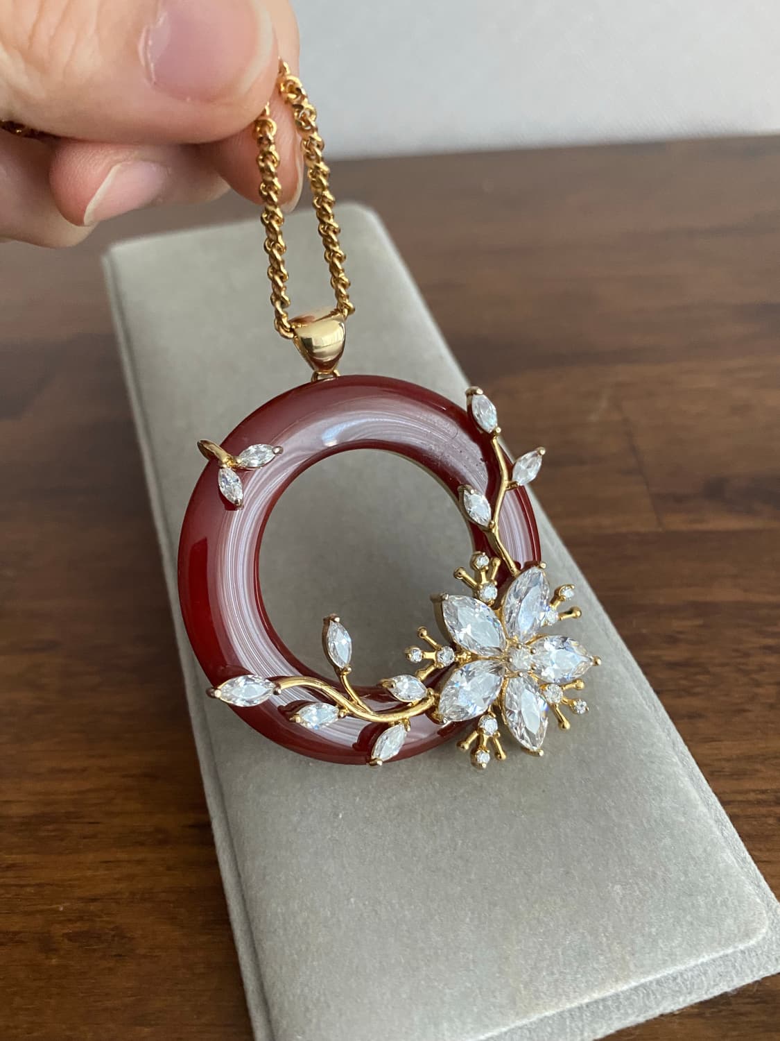 빈티지 악세서리 큐빅 펜던트 목걸이 상품이미지4