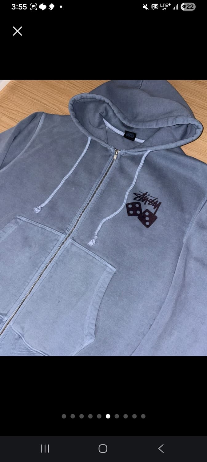 스투시 다이스 피그먼트 다이드 집업 후드 기모버전 급처 상품이미지7