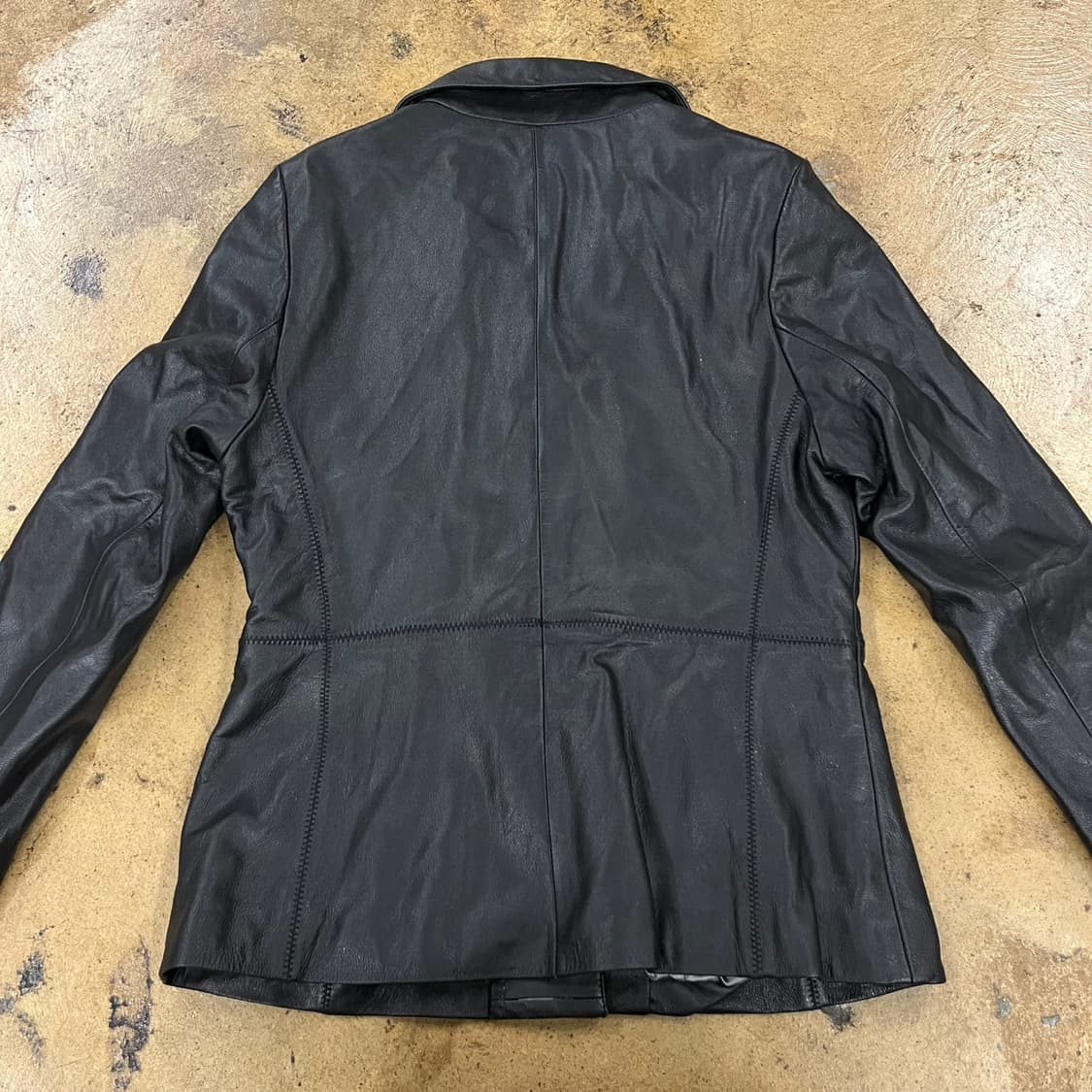 [정품/XL] 게스 블랙 가죽 자켓 코트 b12 상품이미지4