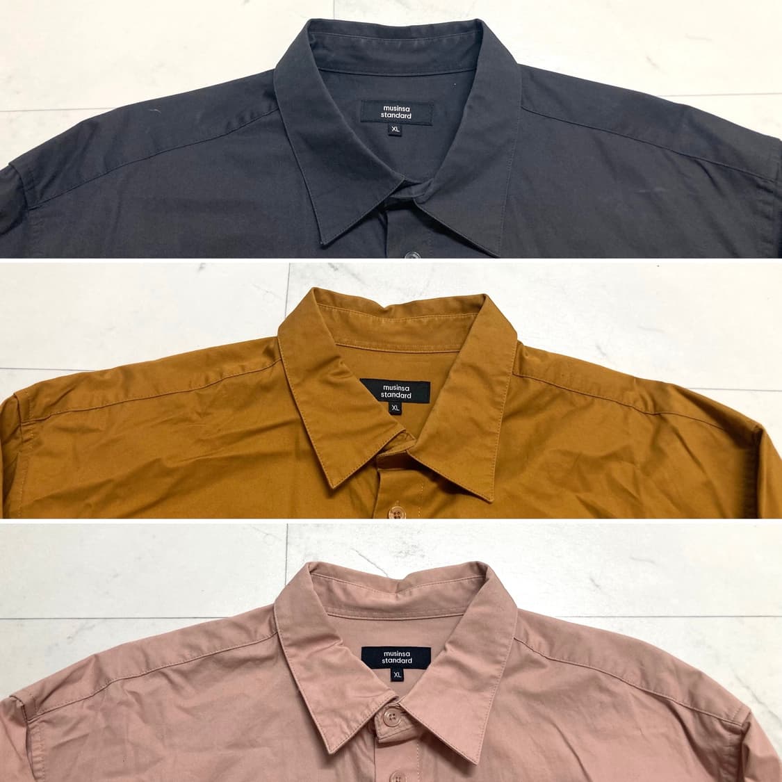 무신사 스탠다드 오버핏 셔츠 남방 3벌 일괄 105-110 상품이미지3