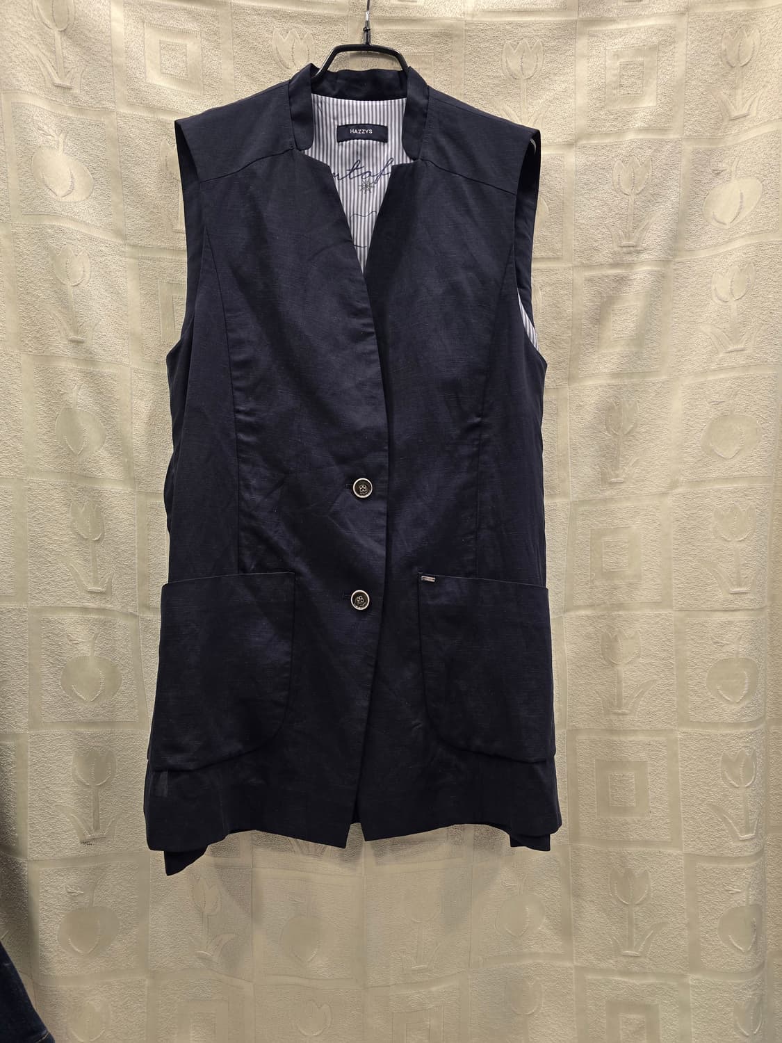 헤지스 네이비  조끼 베스트 66~77 상품이미지1