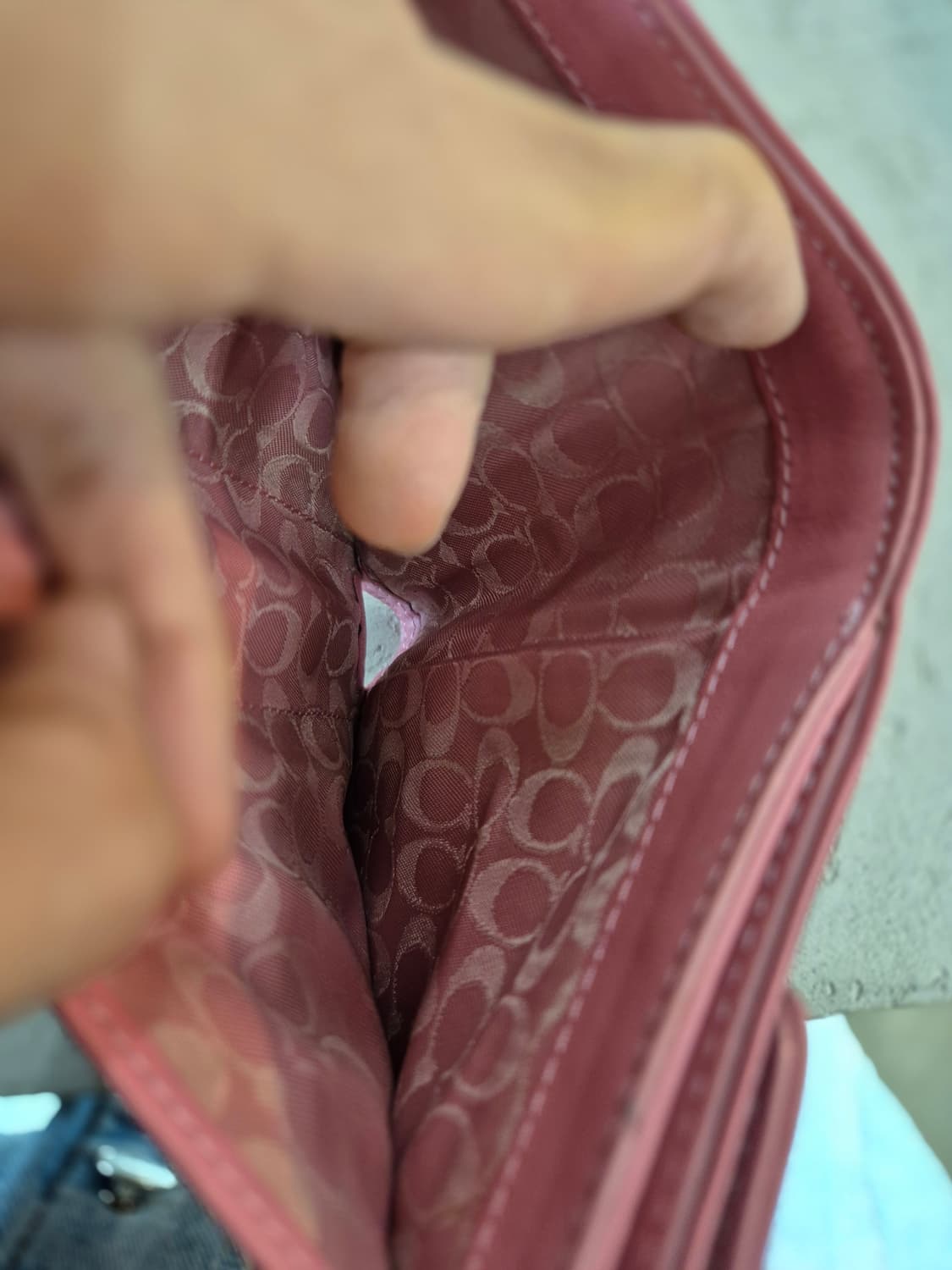 코치 여성 중지갑 플럼 핑크 상품이미지8