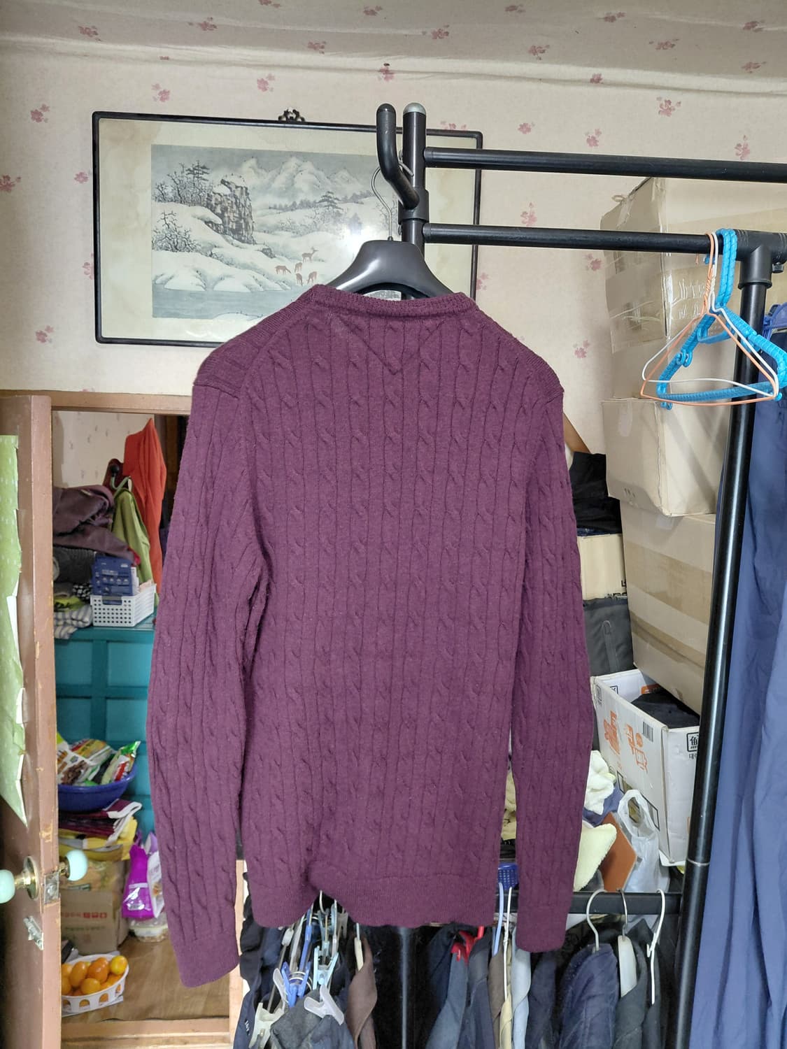 [타미힐피거]럭셔리울 케이블 니트 L(105) 상품이미지2