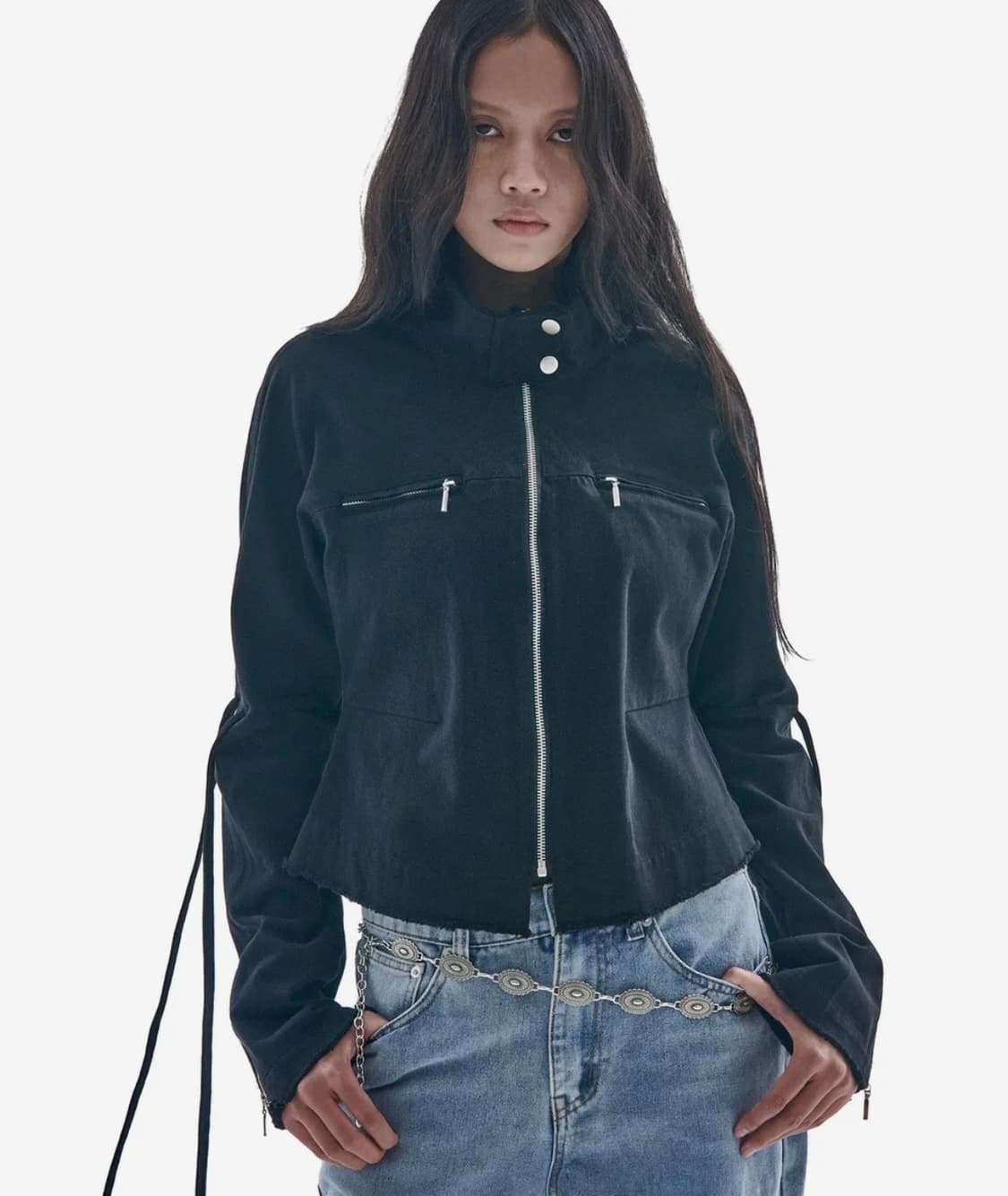 플레이스스튜디오 코튼 집업 자켓 블랙 상품이미지2