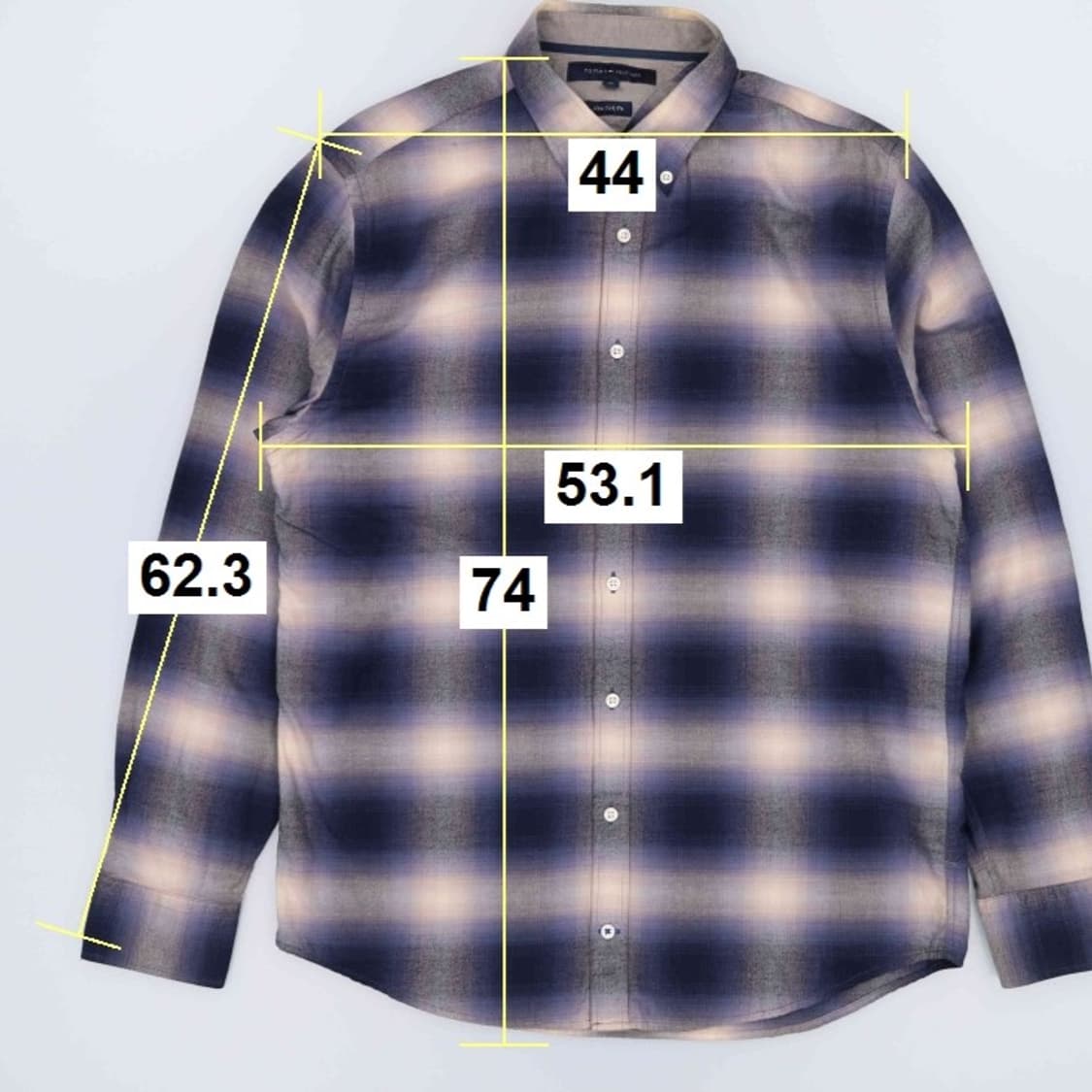 [M] 타미힐피거 뉴욕핏 그라데이션 체크 셔츠 남방 3984 상품이미지8