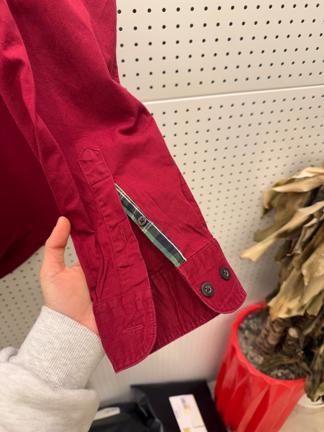 칼하트 레드 코듀로이 버튼다운 셔츠 U437 상품이미지3