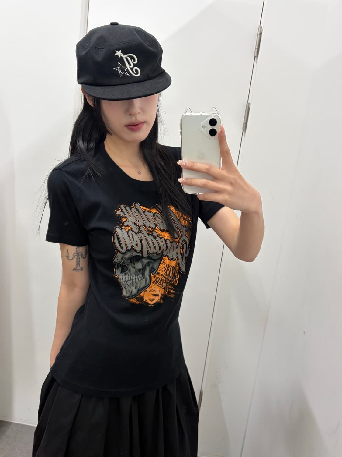 할리 데이비슨 스컬 반팔티 상품이미지4