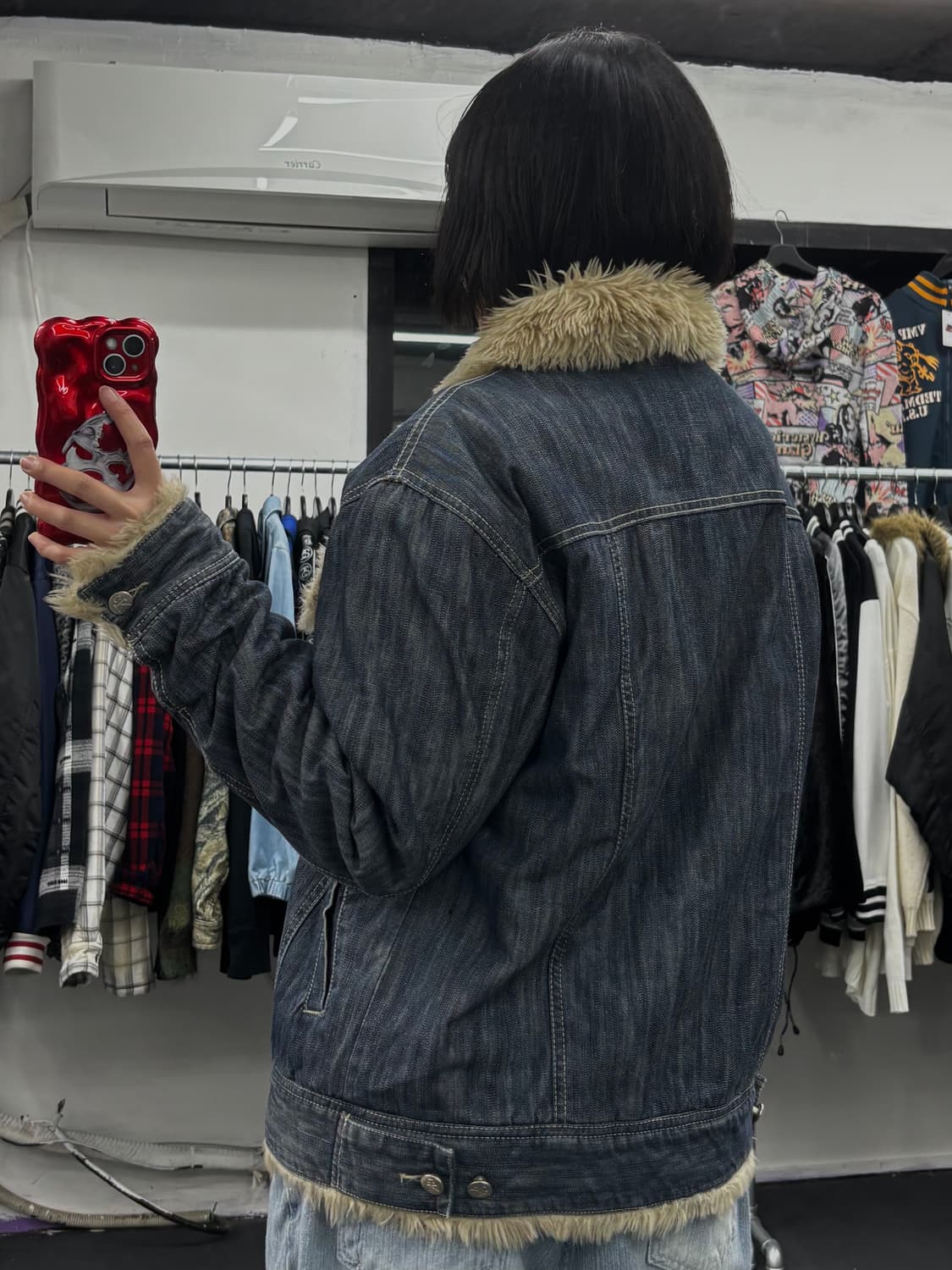 캘빈 클라인스 데님 퍼 자켓 상품이미지5