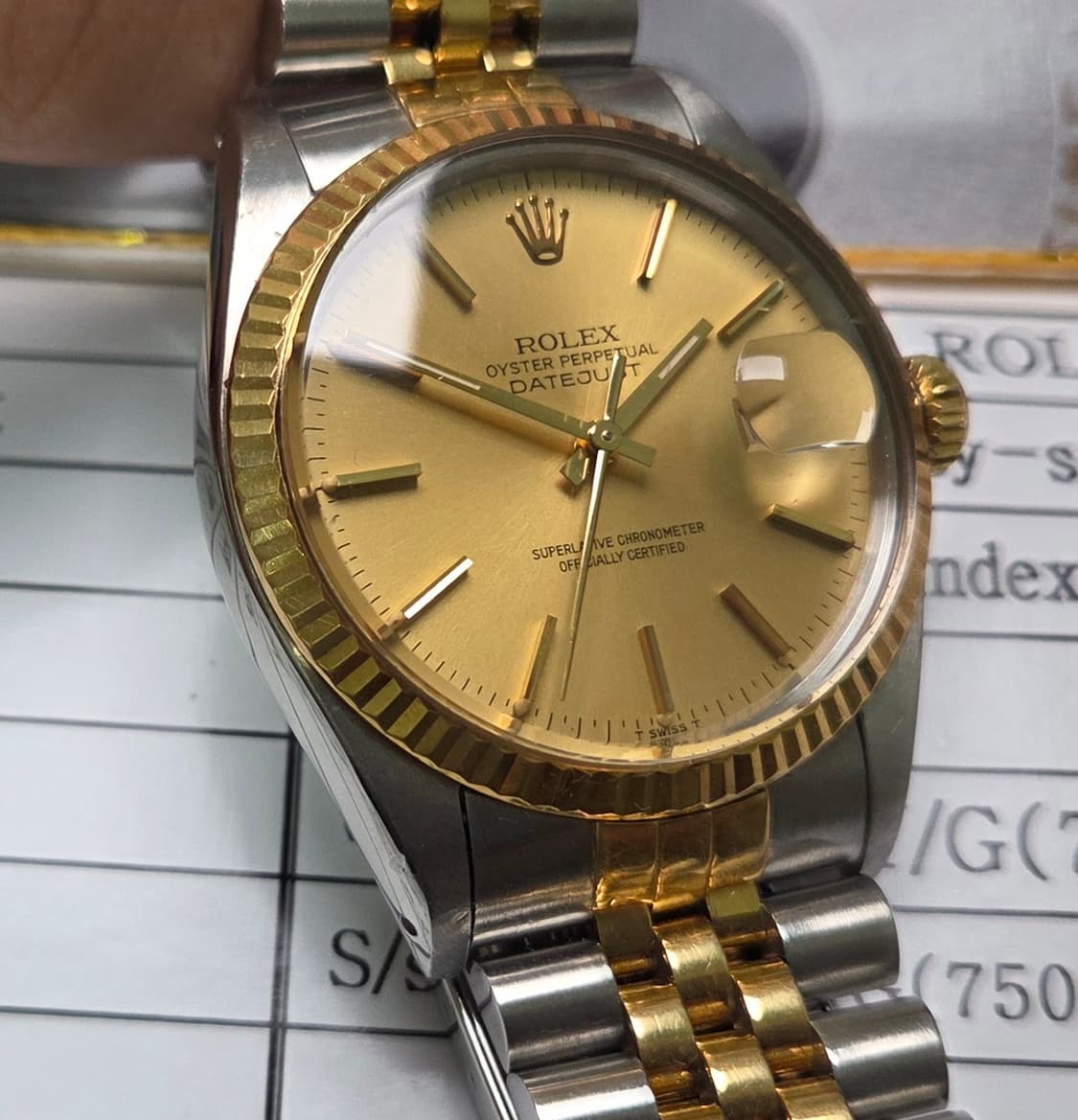 롤렉스 데이저스트 16013 후기형 18k콤비 샴골판 쥬빌리줄 (감정서 상품이미지2