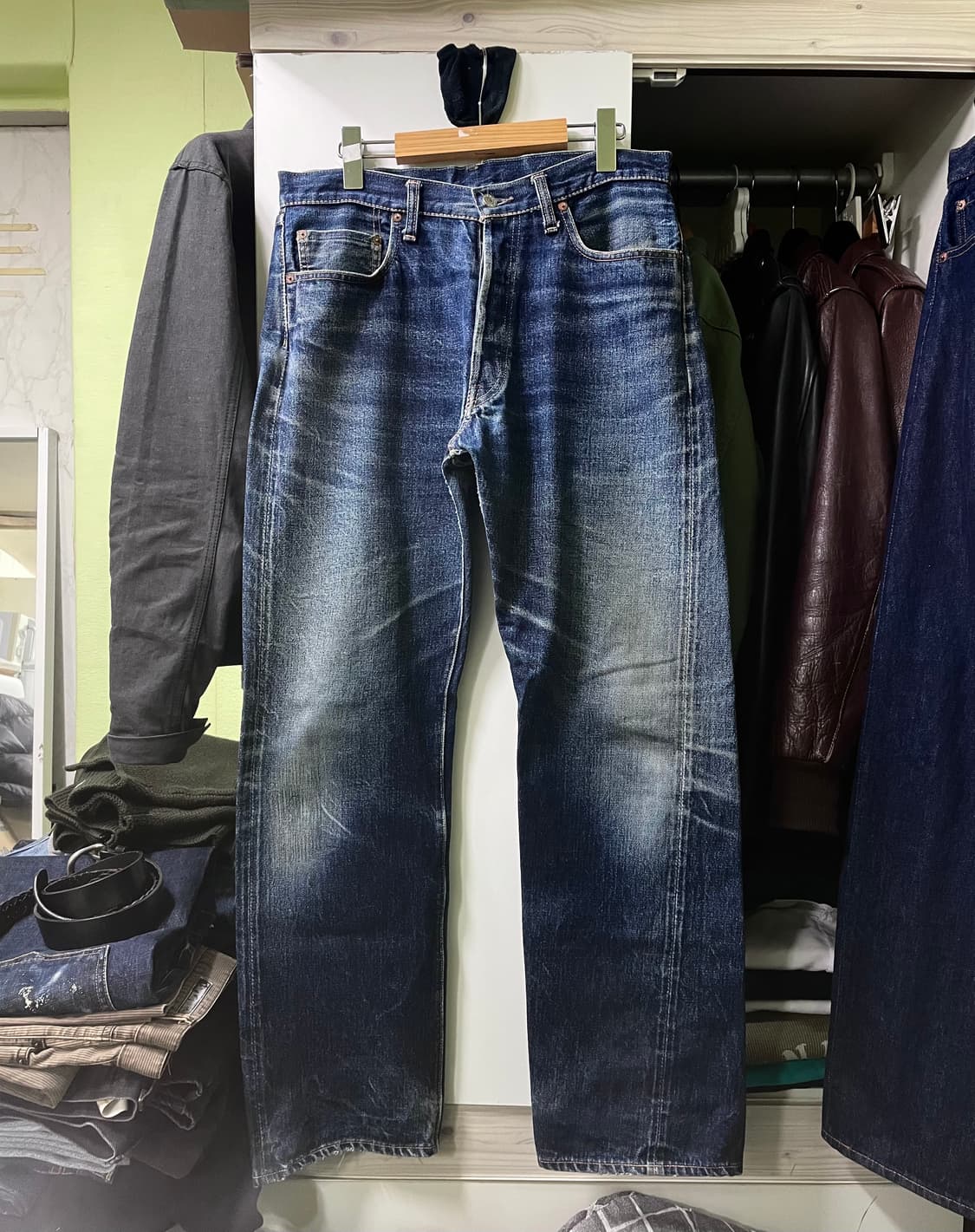 오사카5 드님 셀비지 데님팬츠(페이딩 예술) 상품이미지1