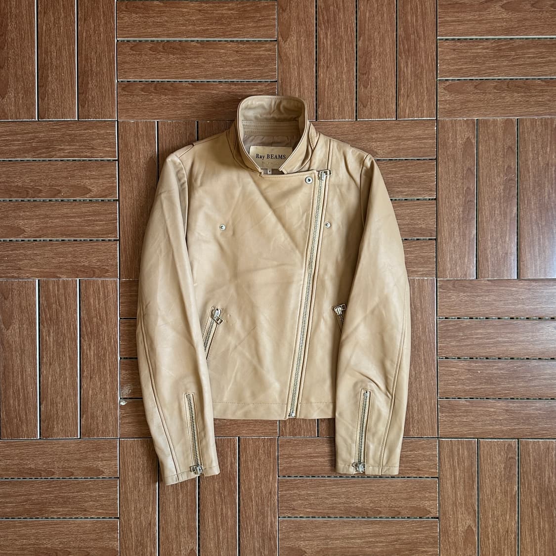 Ray beams sheepskin rider leather jacket 상품이미지2