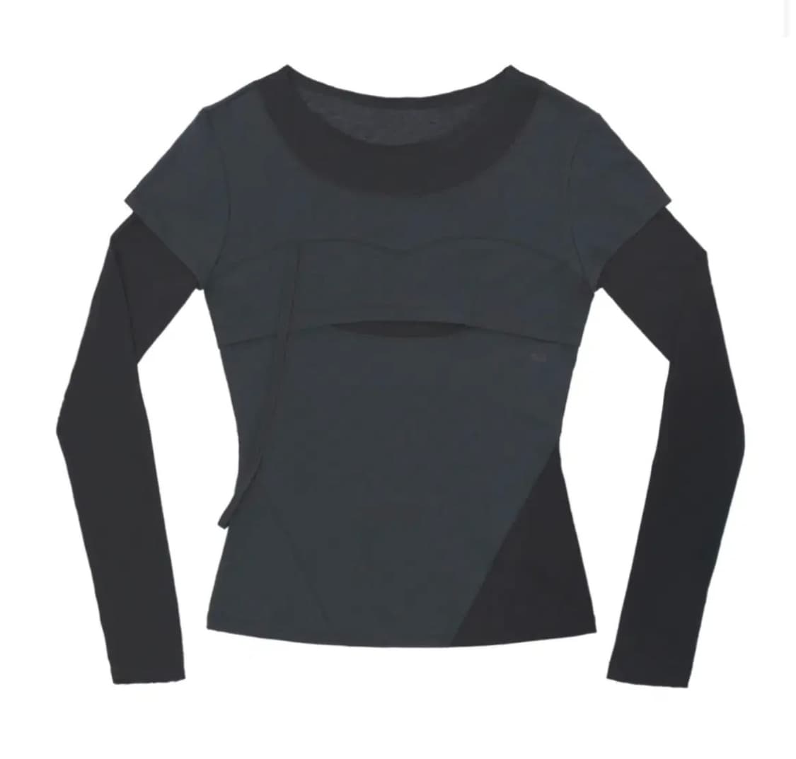 오호스 Layered Shoulder Strap Long sleeve 상품이미지1