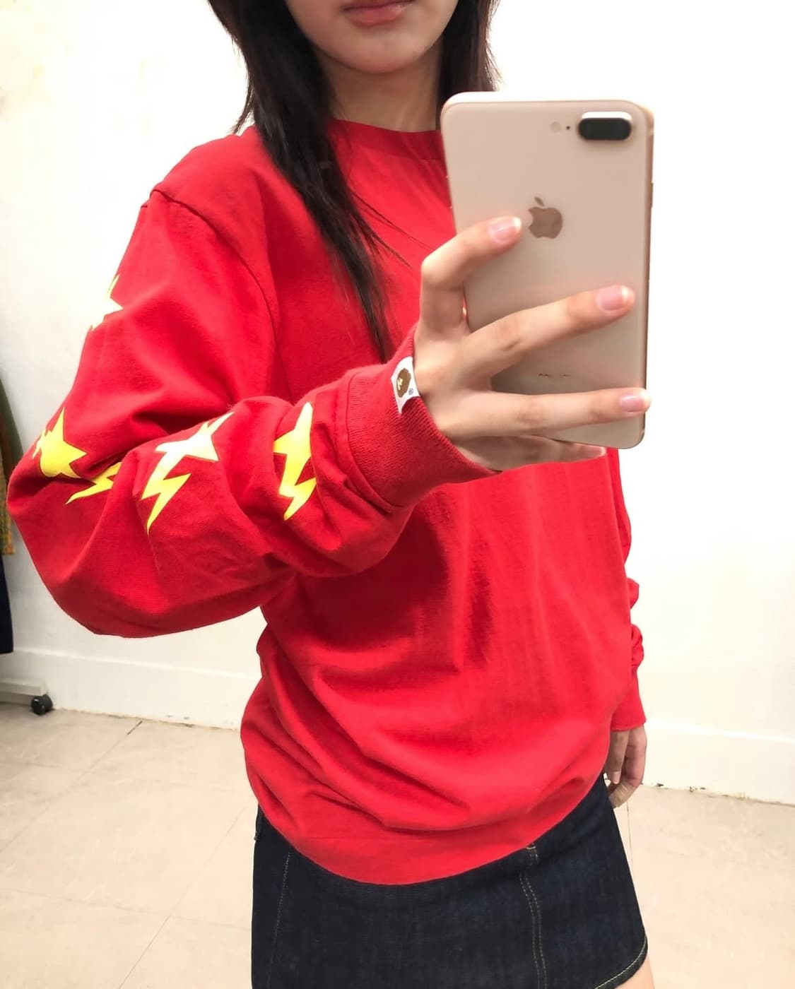베이프 에이프 스타 롱슬리브 티셔츠 상품이미지1