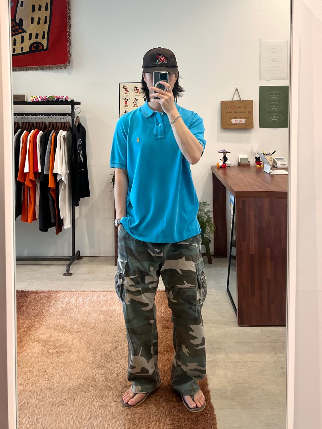 Polo RL 폴로 랄프로렌 카라티 pk 반팔 티셔츠 (blue) 상품이미지2