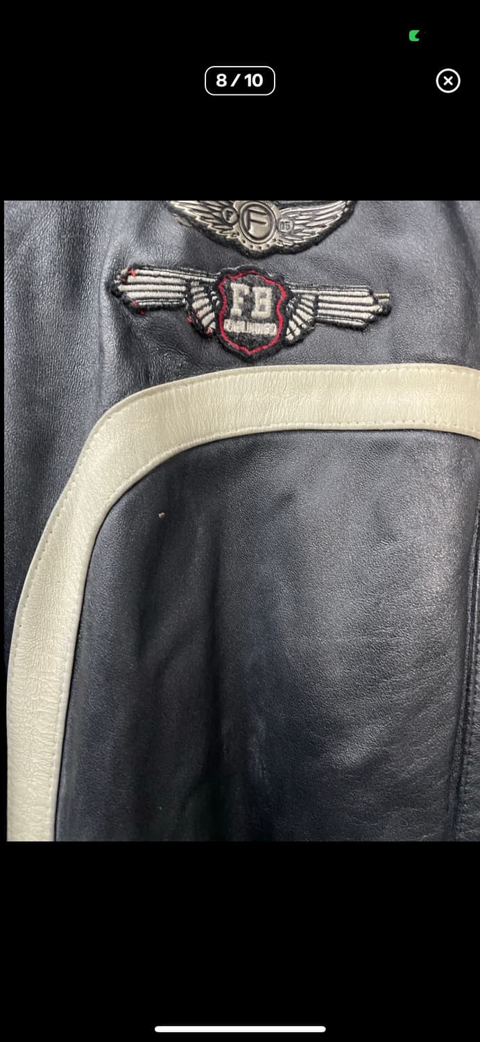 후부 빅로고 바이커 레더자켓 A2857 상품이미지8