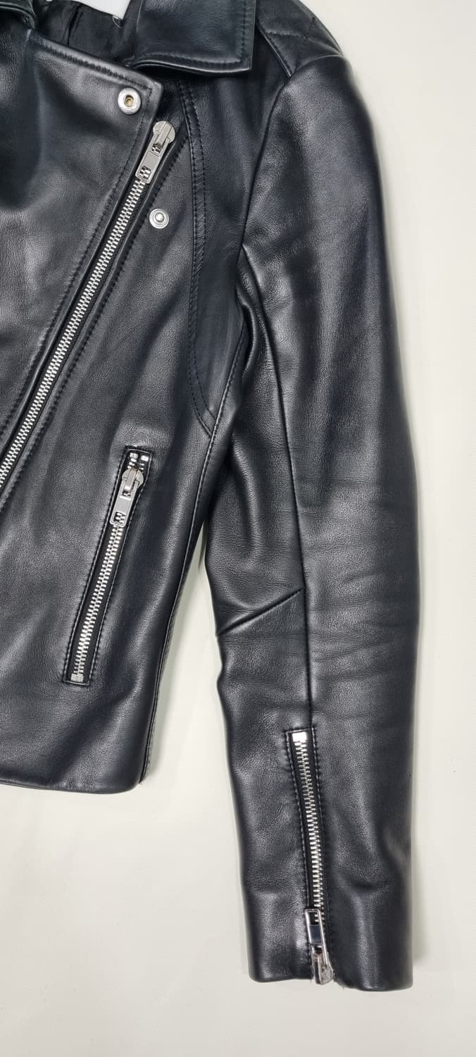 산드로 양가죽 라이더 자켓 1size _ 여성,실측 확인 상품이미지6
