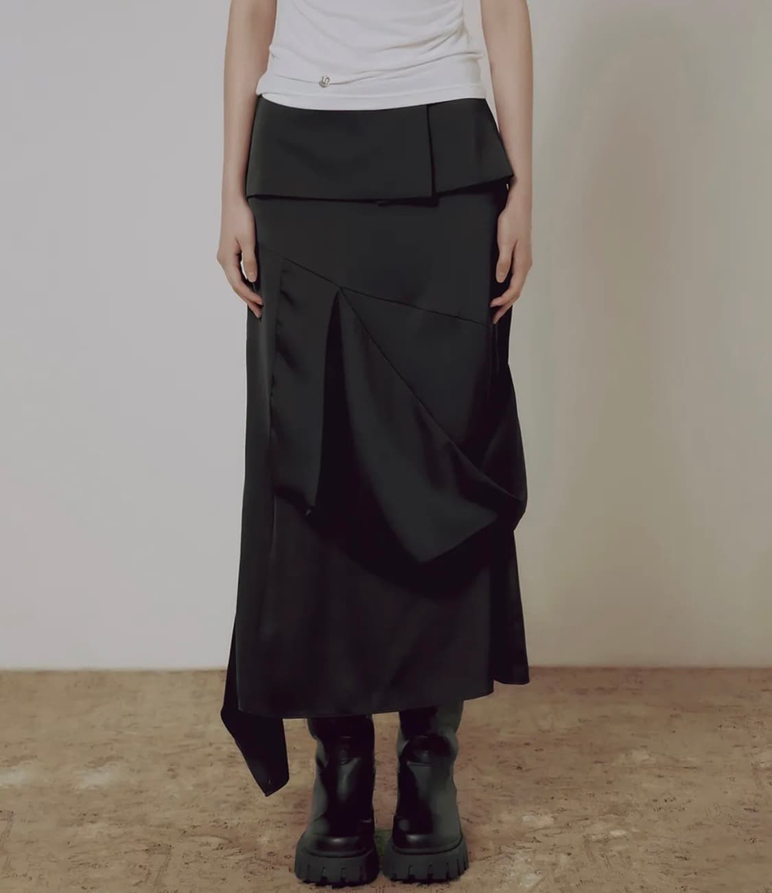플레어업 2.Drape layered maxi skirt 상품이미지3
