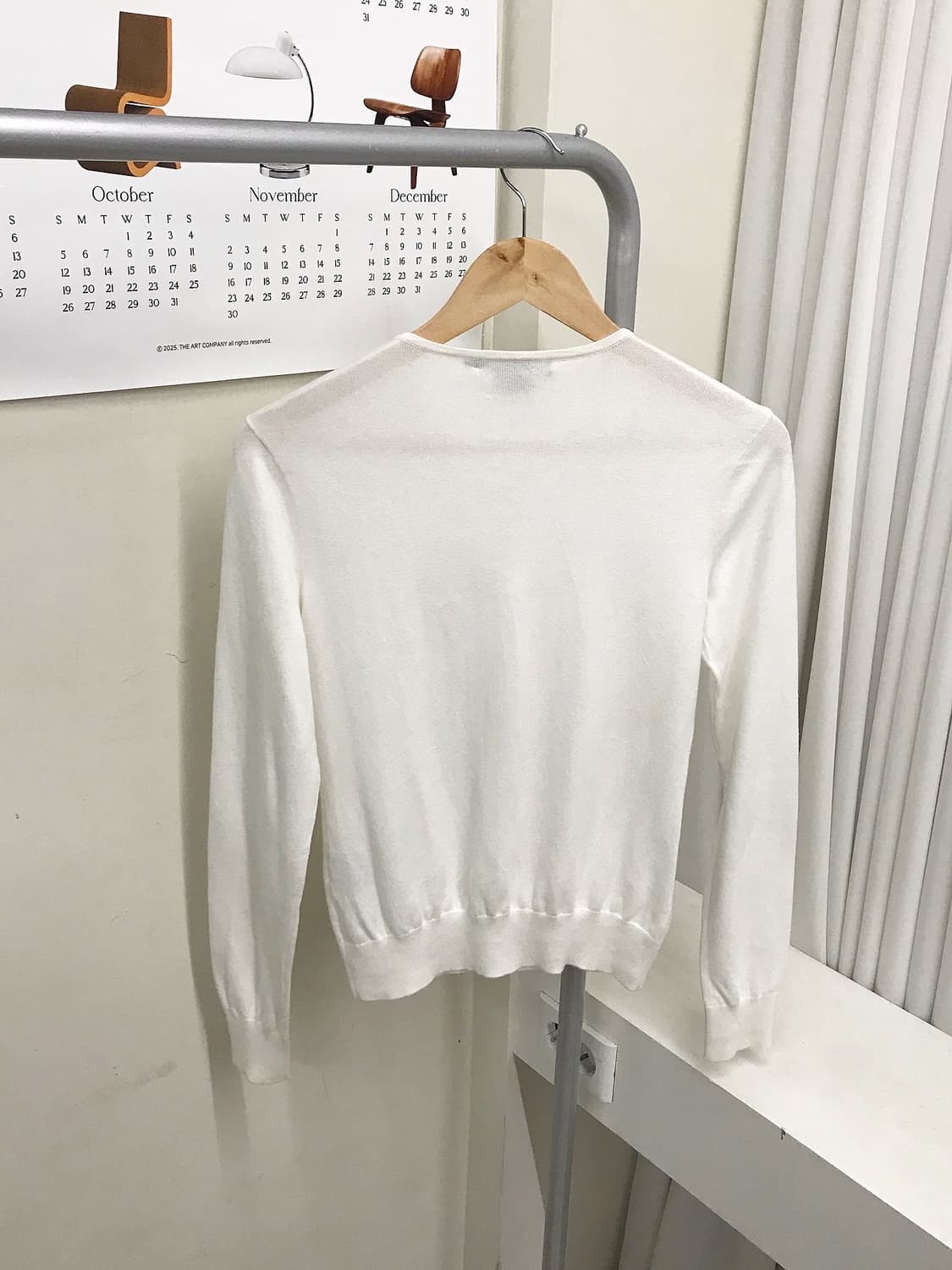 폴로 화이트 라운드 가디건 상품이미지5