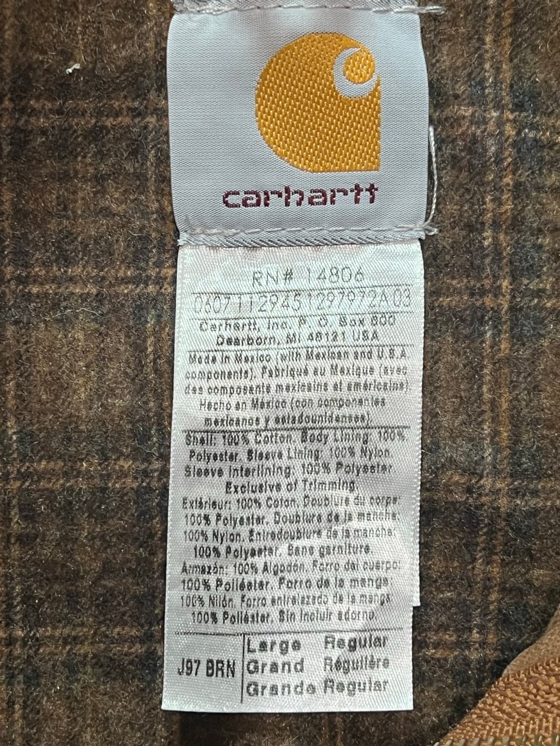 칼하트 j97 brn L 상품이미지9