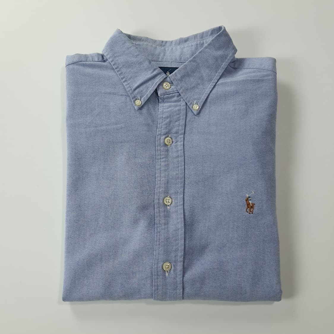CK357 XL 폴로 90s 홍콩판 클래식 더스티 블루 셔츠 남방 상품이미지7