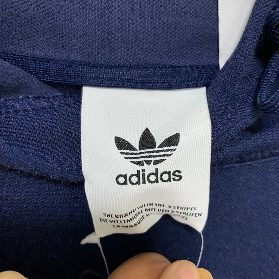아디다스 빈티지 네이비 오렌지 형광 로고 후드티 트레포일 XL 상품이미지10