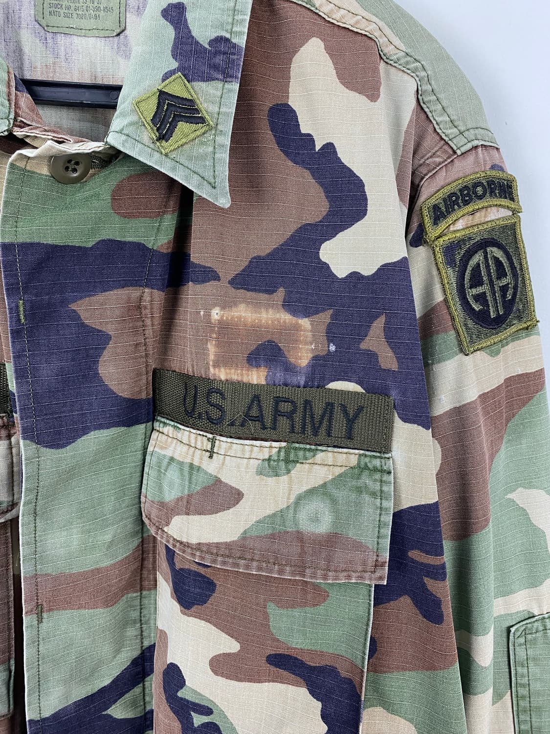 미군 US ARMY 우드랜드 bdu 컴뱃 셔츠 S <532> 상품이미지4