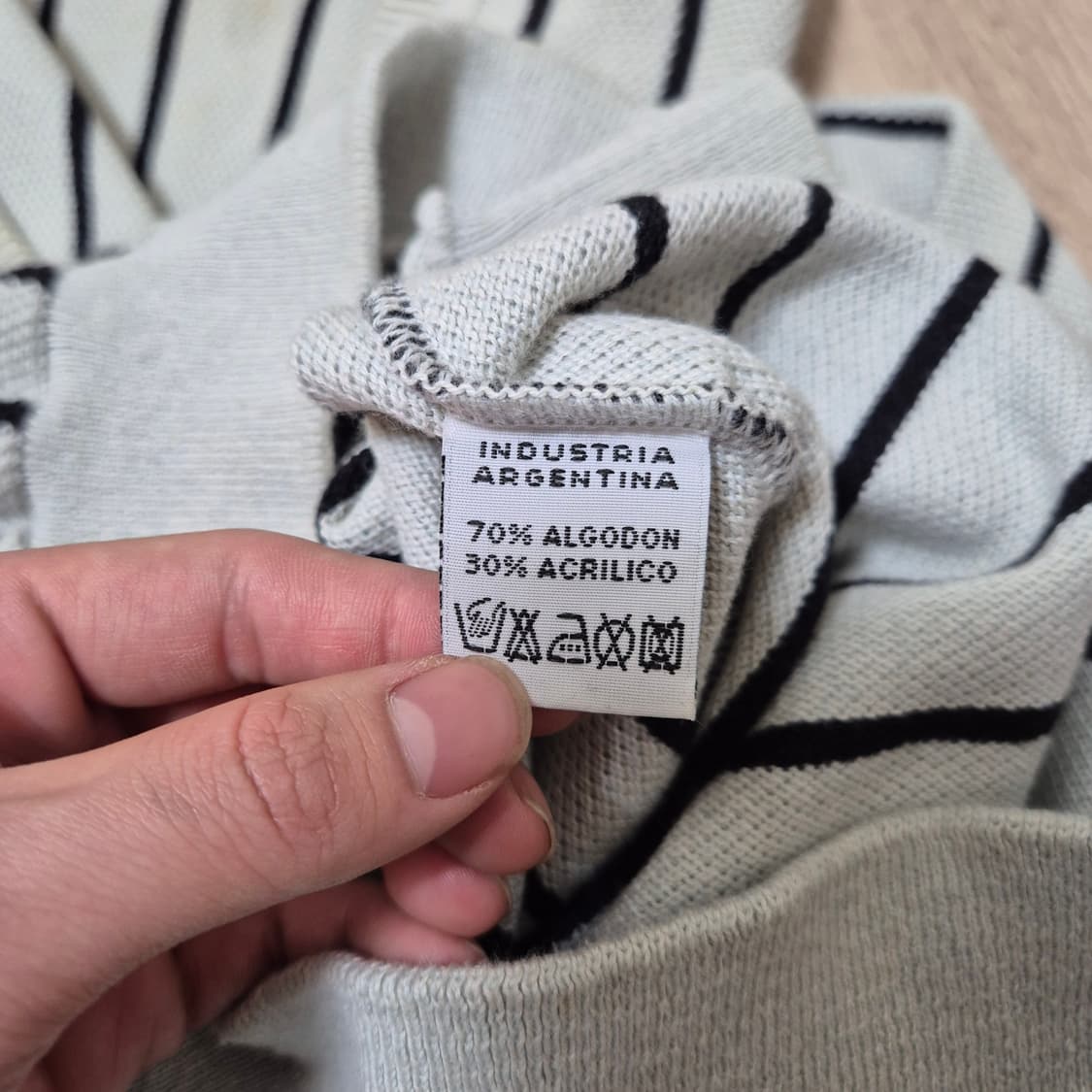 라코스테 브이넥 스트라이프 니트 (5) 상품이미지7