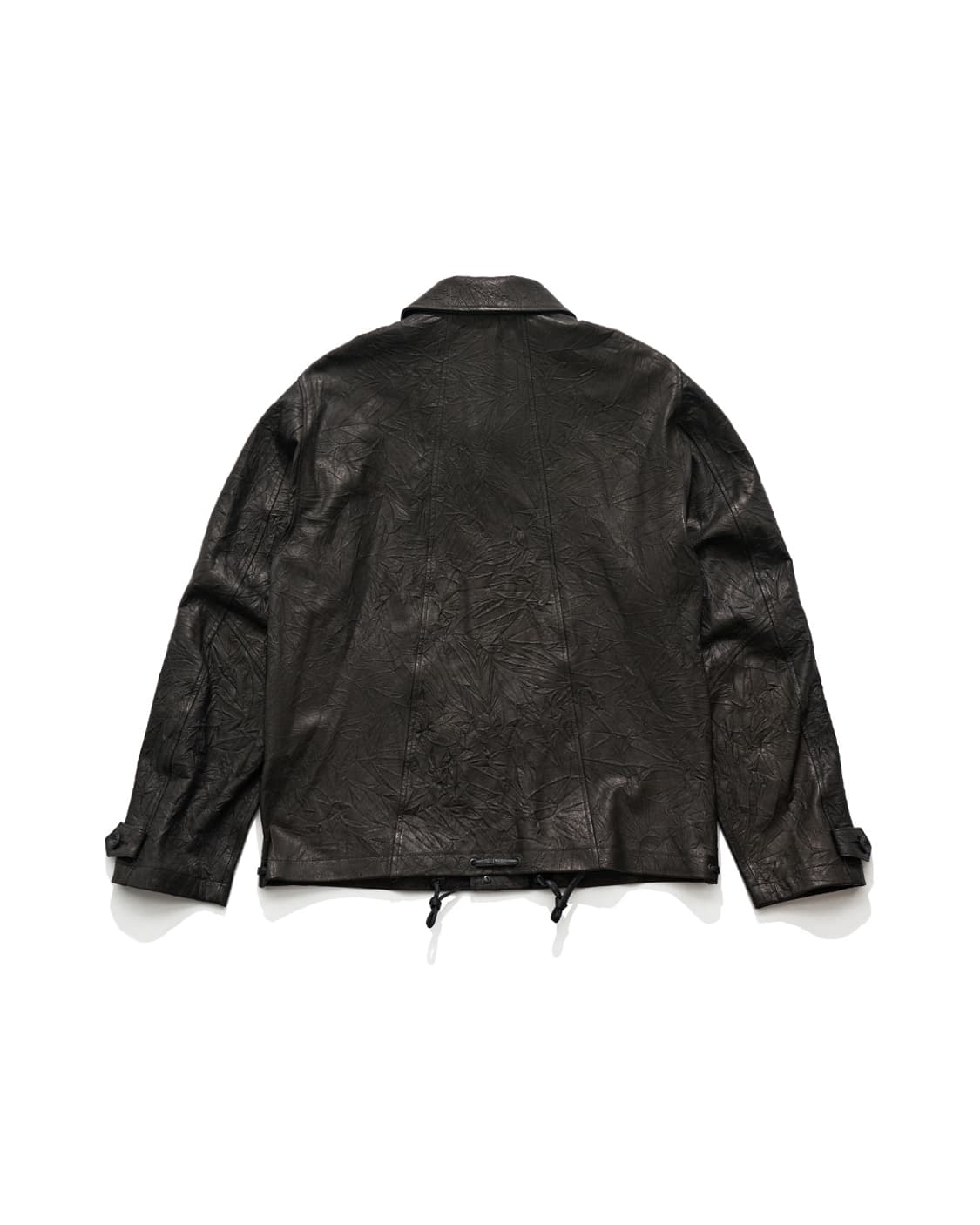 [L] 언어펙티드 드로스트링 레더 자켓 unaffected 상품이미지2