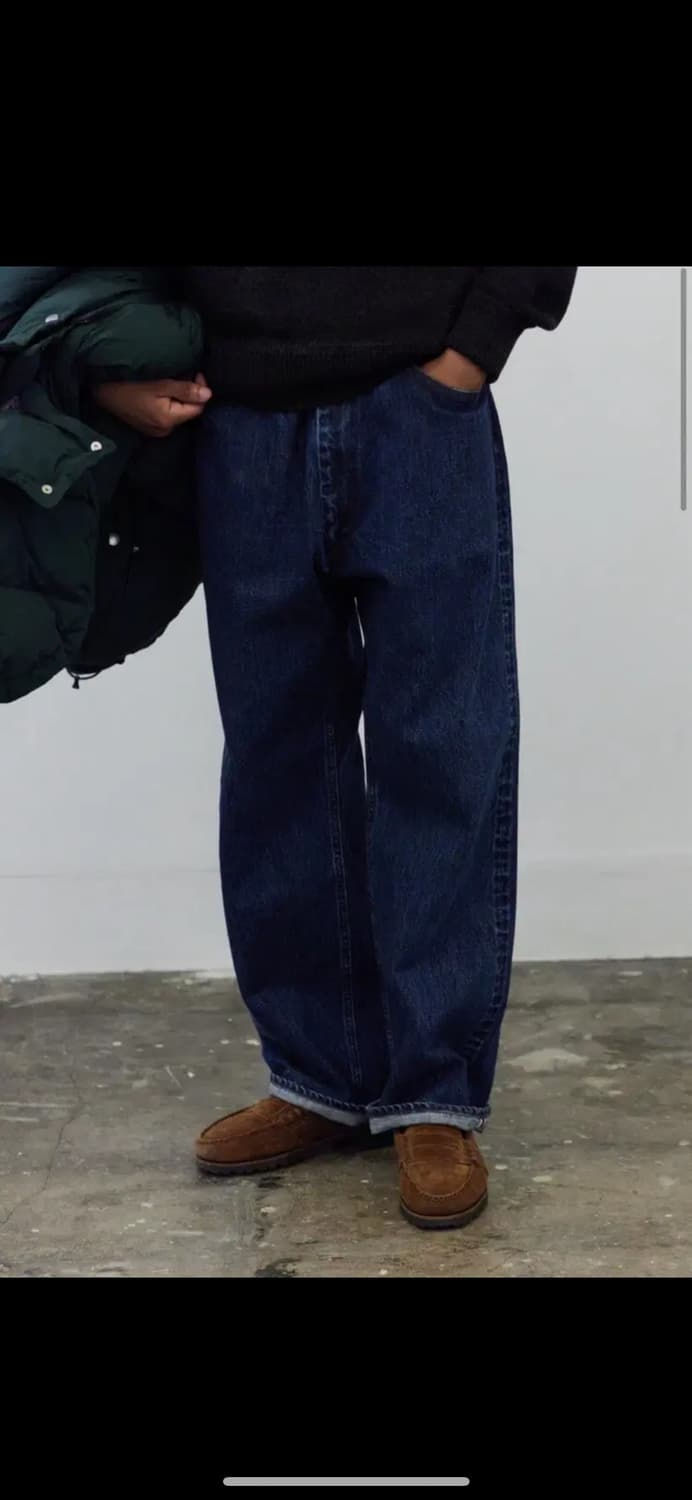 엔즈앤드민즈 5포켓 워시드 데님 인디고 (사이즈L) 상품이미지6