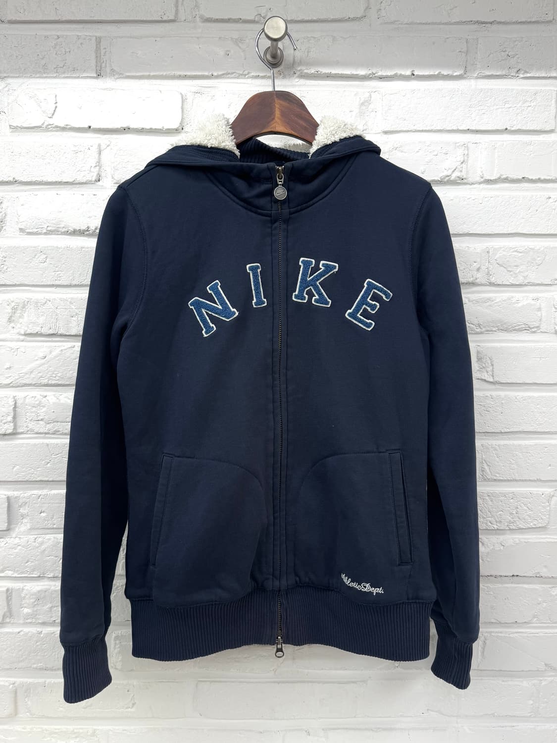 나이키 네이비 털안감 투웨이 후드집업 상품이미지3