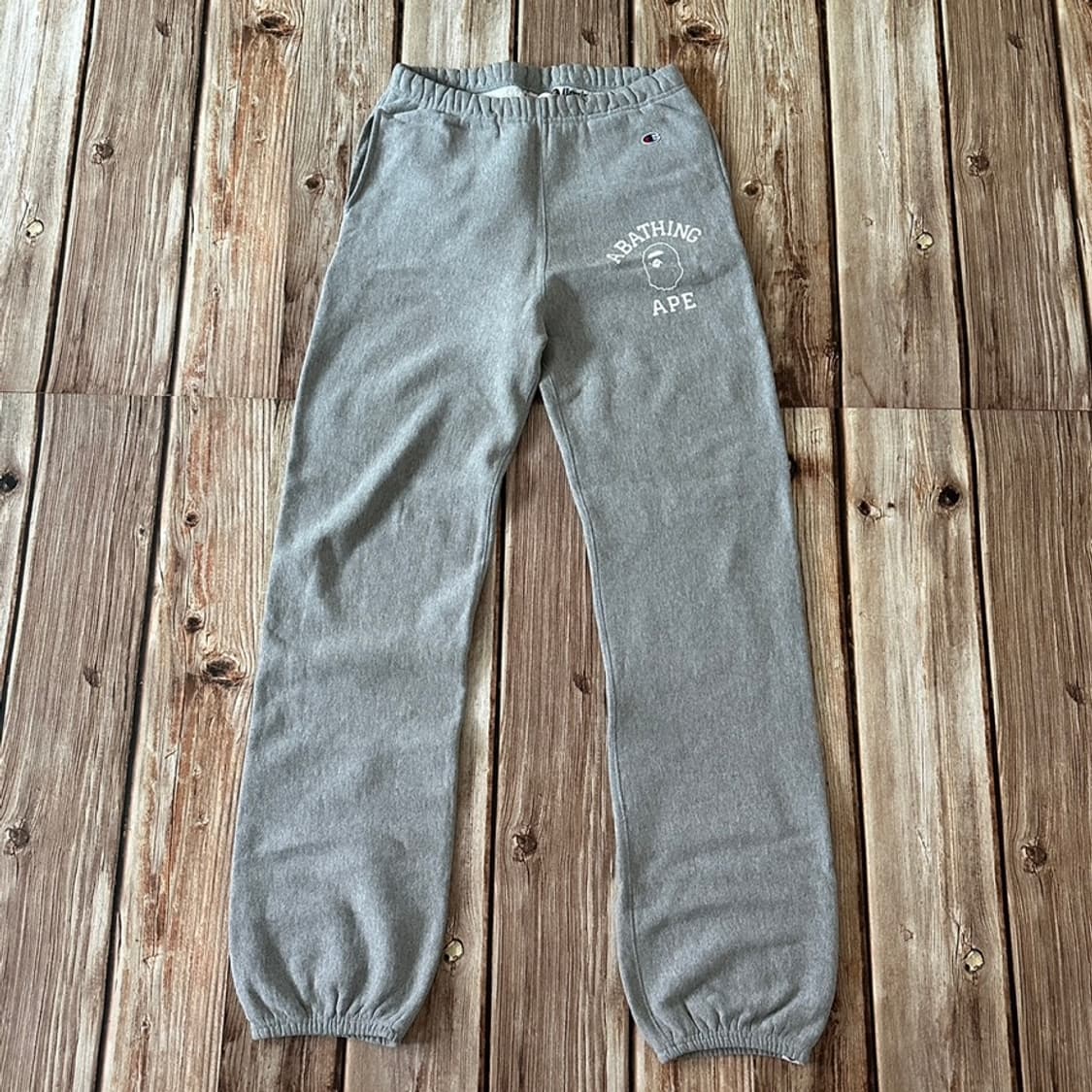베이프 챔피온 리버스위브 레드택 Made in USA 조거팬츠 XL사이즈 상품이미지2