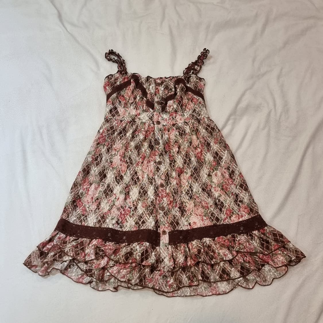 리즈리사 LIZ LISA 로즈 쉬폰 캐미솔 원피스 상품이미지1