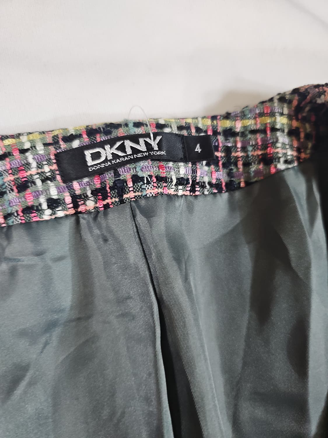 [4] (japan) DKNY 빈티지 7부 소매 트위드 자켓 상품이미지2