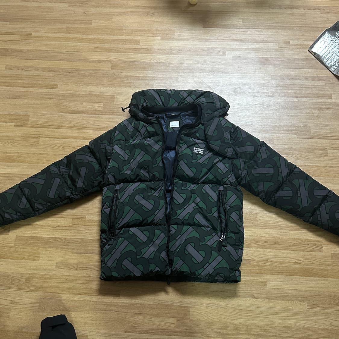 BURBERRY Ladies Monogram Print Hooded Pa 상품이미지1