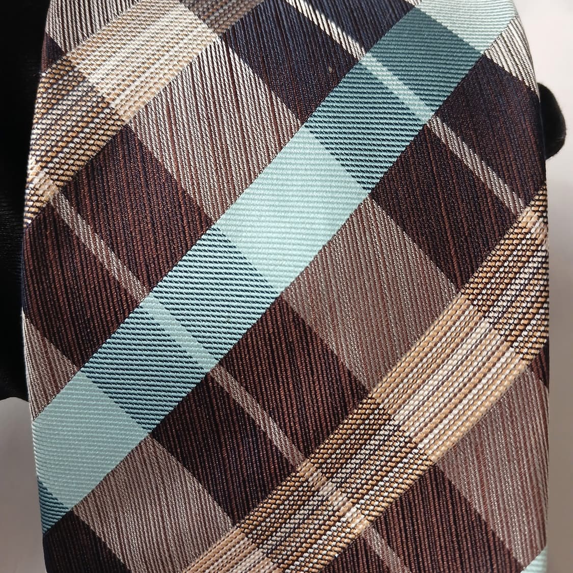 아쿠아스큐텀 실크 체크 넥타이 9.6cm A+등급 A18809
 상품이미지6