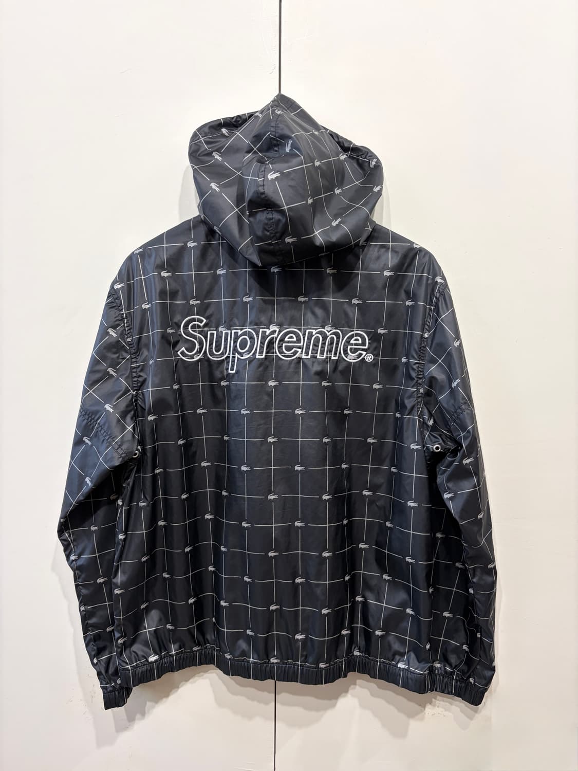 슈프림 x 라코스테 리플렉티드 그리드 나일론 아노락 상품이미지1